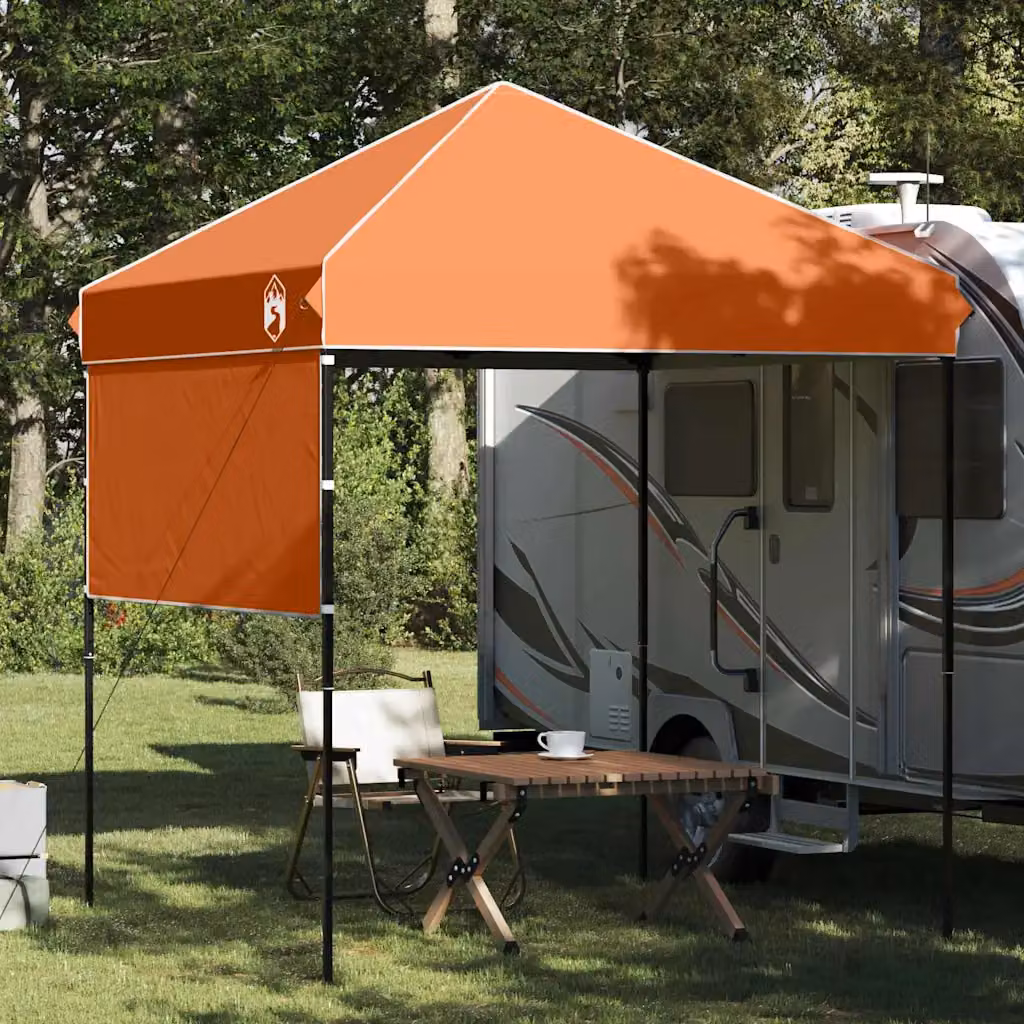 Tenda Gazebo vidaXL in Tessuto Arancione L/P/H: 194 x 194 x 251 cm