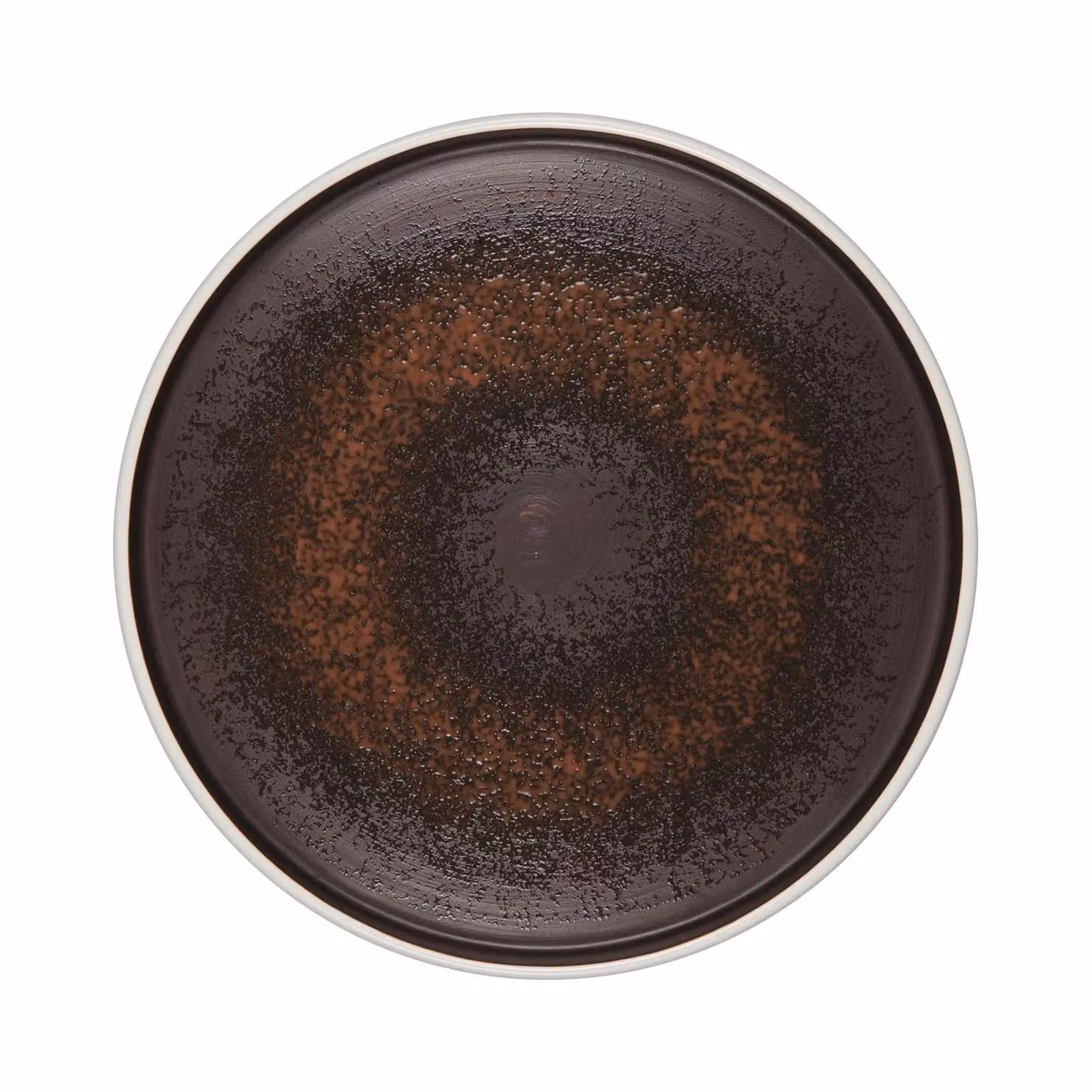 Piatto piano ruggine in porcellana Le Coq Estia, diam. 28,5cm, 6 pezzi
