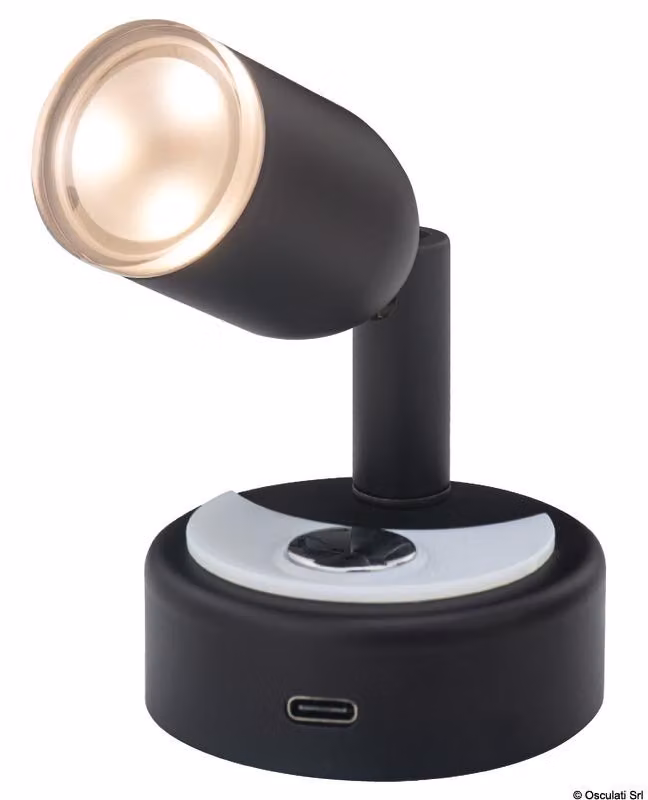 Riflettore LED nero Osculati 13.867.39