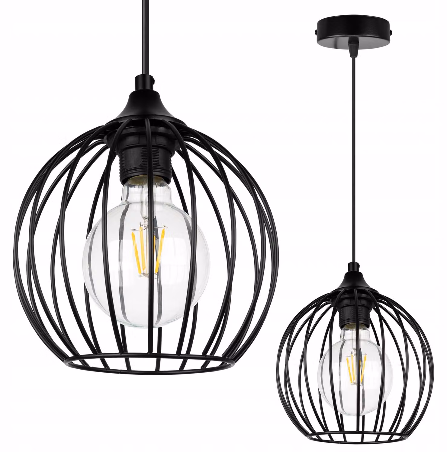 Moderna Lampada A Sospensione In Filo Metallico