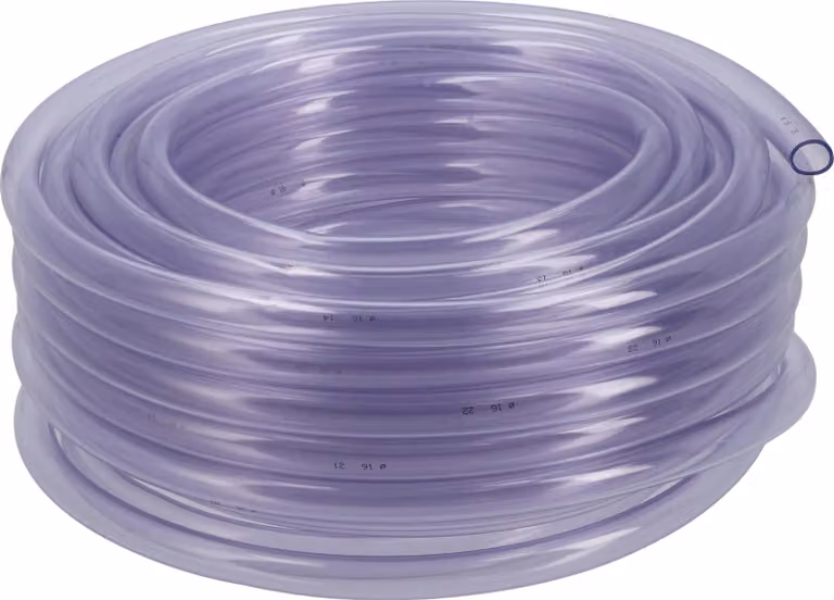 Tubo flessibile in PVC trasparente da 16 mm, 25 m