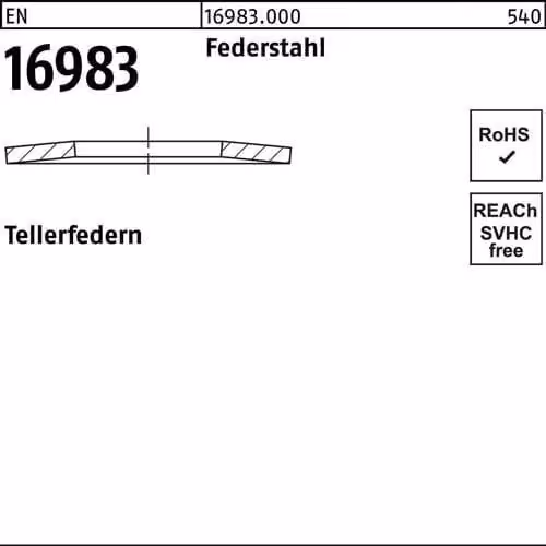 Molle a tazza Reyher EN 16983 pz. 200x102.0x10.0 169830002010210 (1 pezzo)