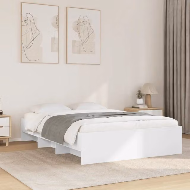 Giroletto-Struttura Letto Bianco 120x190 cm in Legno Multistrato 448824