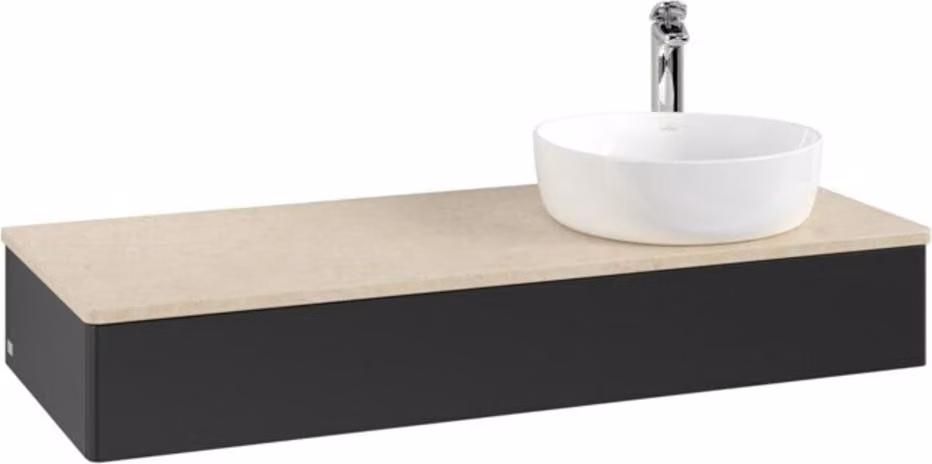 Mobiletto V&B senza struttura frontale Antao 120x19x50cm, HL, WBP botti., bla m Lac