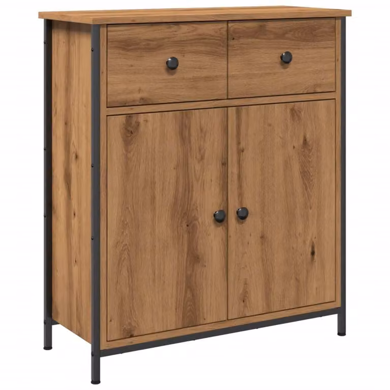 Credenza Rovere Artigianale 70x30x80 cm in Legno Multistrato