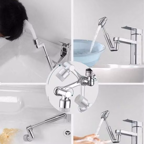 Raccordo di prolunga, ruotabile di 1080 gradi – accessorio multifunzionale per rubinetteria da bagno e da cucina