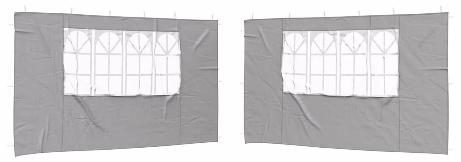 Parete per tenda da festa 2 pcs 400 x 195 cm Grigio Chiaro
