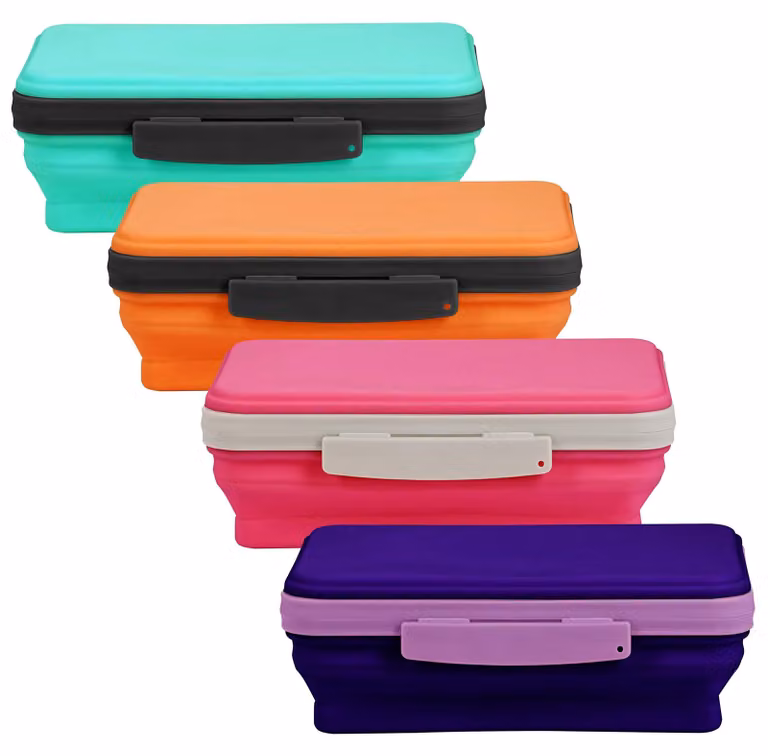 Contenitori flessibili con coperchio, set da 4 pezzi