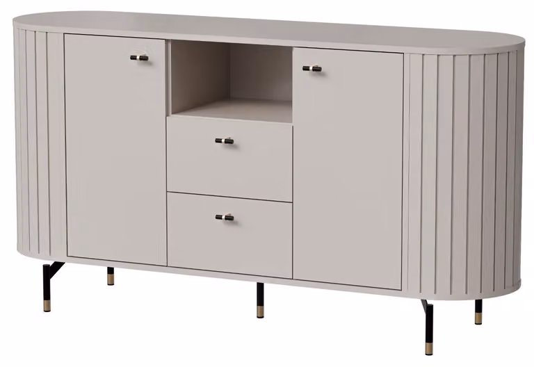 Credenza Zama cassettiera 150x40x81cm 2 ante colore selezionabile, cashmere