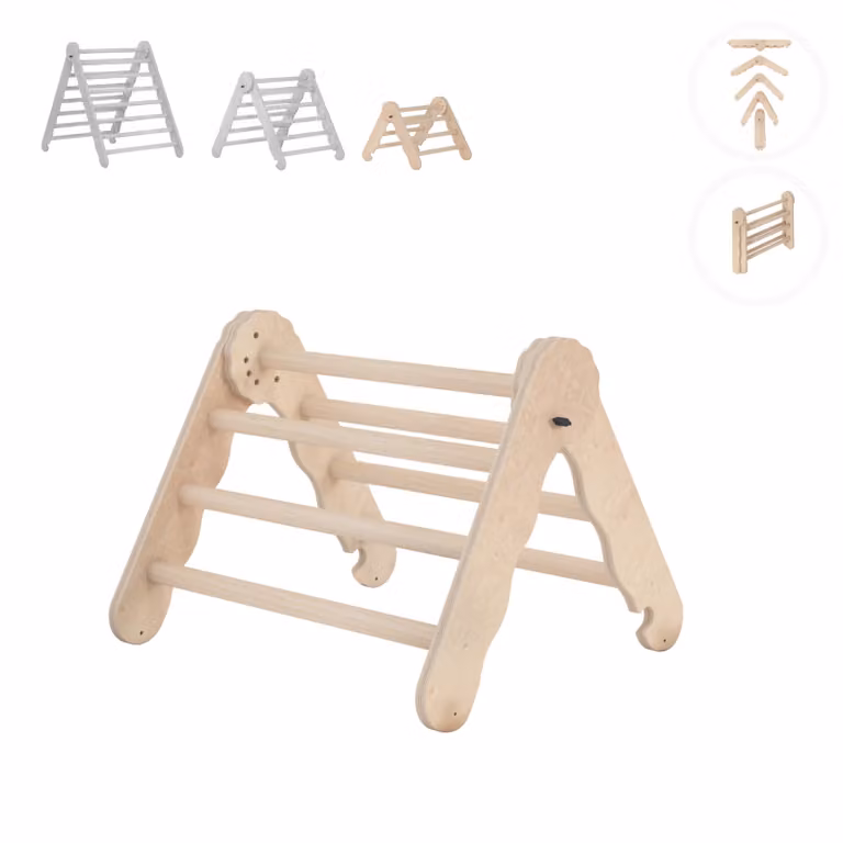 MAMOI® struttura di arrampicata per interni, triangolo di arrampicata in legno, torre di arrampicata, arco di arrampicata, mini arco in legno per parco giochi da 1/2/3 anni