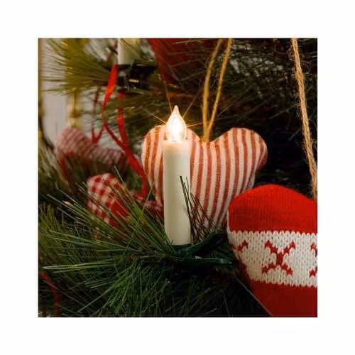 Candele di Natale a LED Konstsmide, confezione da 5, senza fili, set di 10 prolunghe