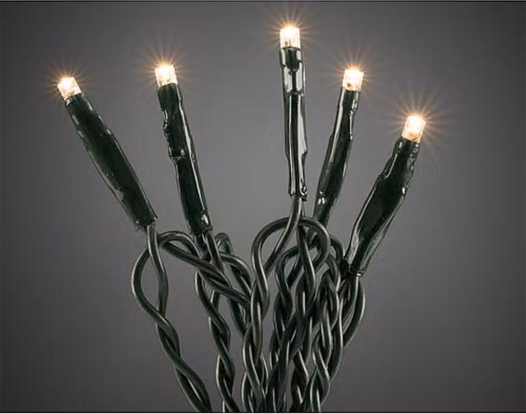 Konstmide - Catena luminosa a LED micro, lunghezza 4 metri, luce bianco caldo, con 20 LED
