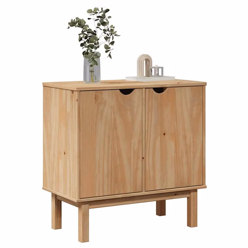Mobile da corridoio vidaXL OTTA in legno di pino rustico marrone, L: 75 cm, P: 40 cm, H: 75 cm