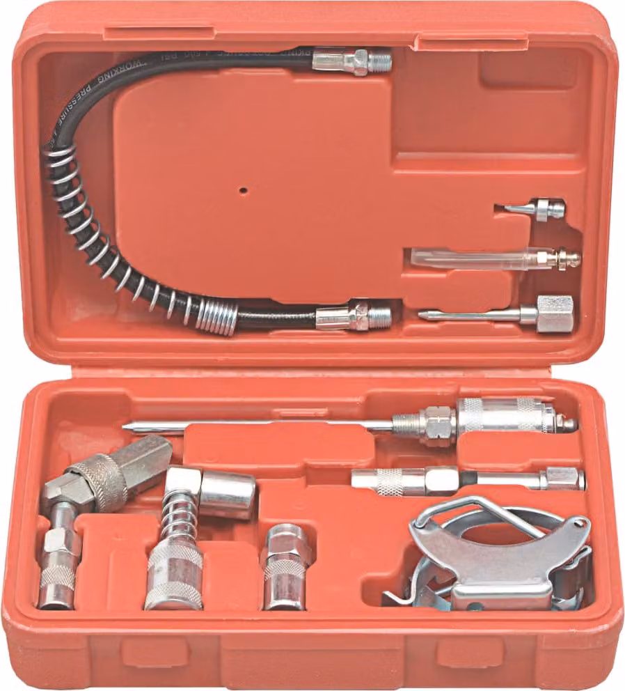 set di accessori per ingrassatori vidaXL da 11 pezzi