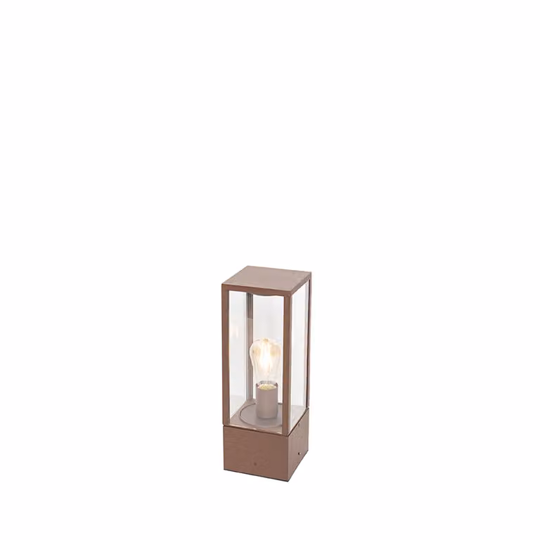 Lampada da esterno industriale a colonna, color ruggine, 40 cm, IP44, Charlois