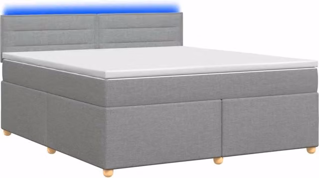 Letto box spring con materasso Grigio Chiaro 180 x 200 cm 3452471