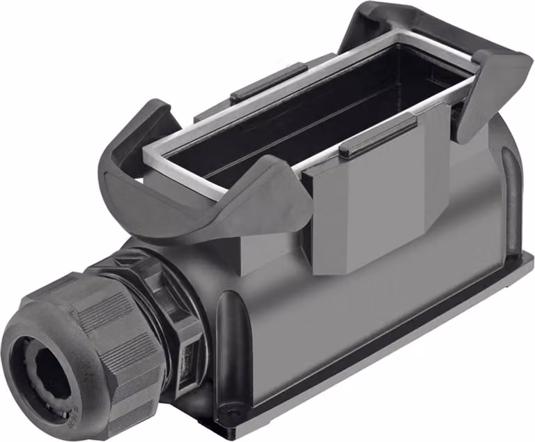 HARTING Han ECO Mod. 24 Outd. Alloggiamento base con pressacavo, 1xM40 uscita cavo laterale, con 2 staffe trasversali - 1
