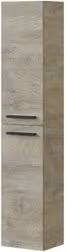 Kit Colonna Sospesa FORES con 2 Ante in Colore Rovere Alaska per Bagno Moderno H: 150 cm, L: 25 cm, P: 30 cm