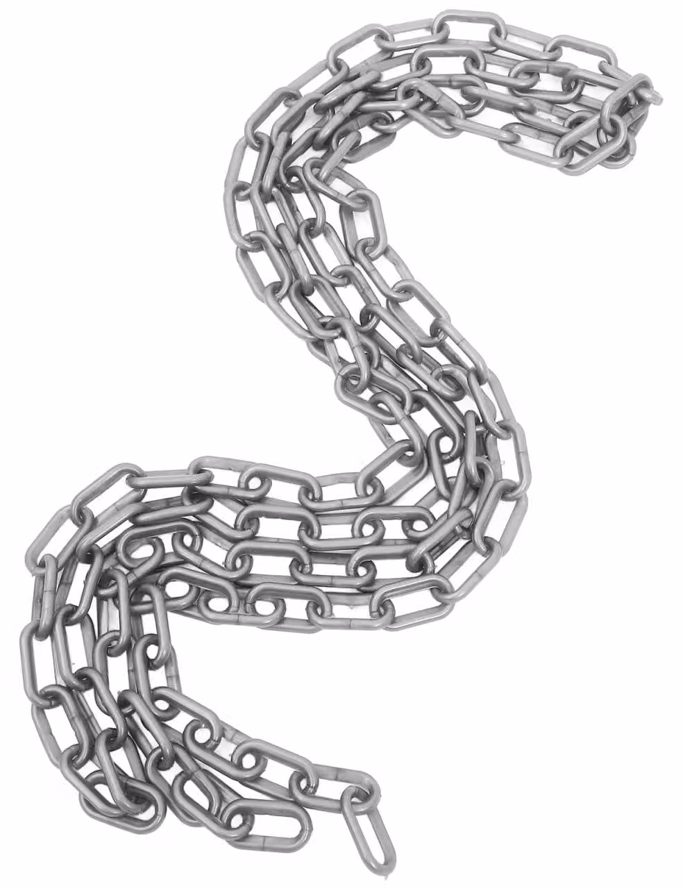 Catena di delimitazione in plastica ABS, colore argento, lunghezza 3 metri, per segnaletica stradale