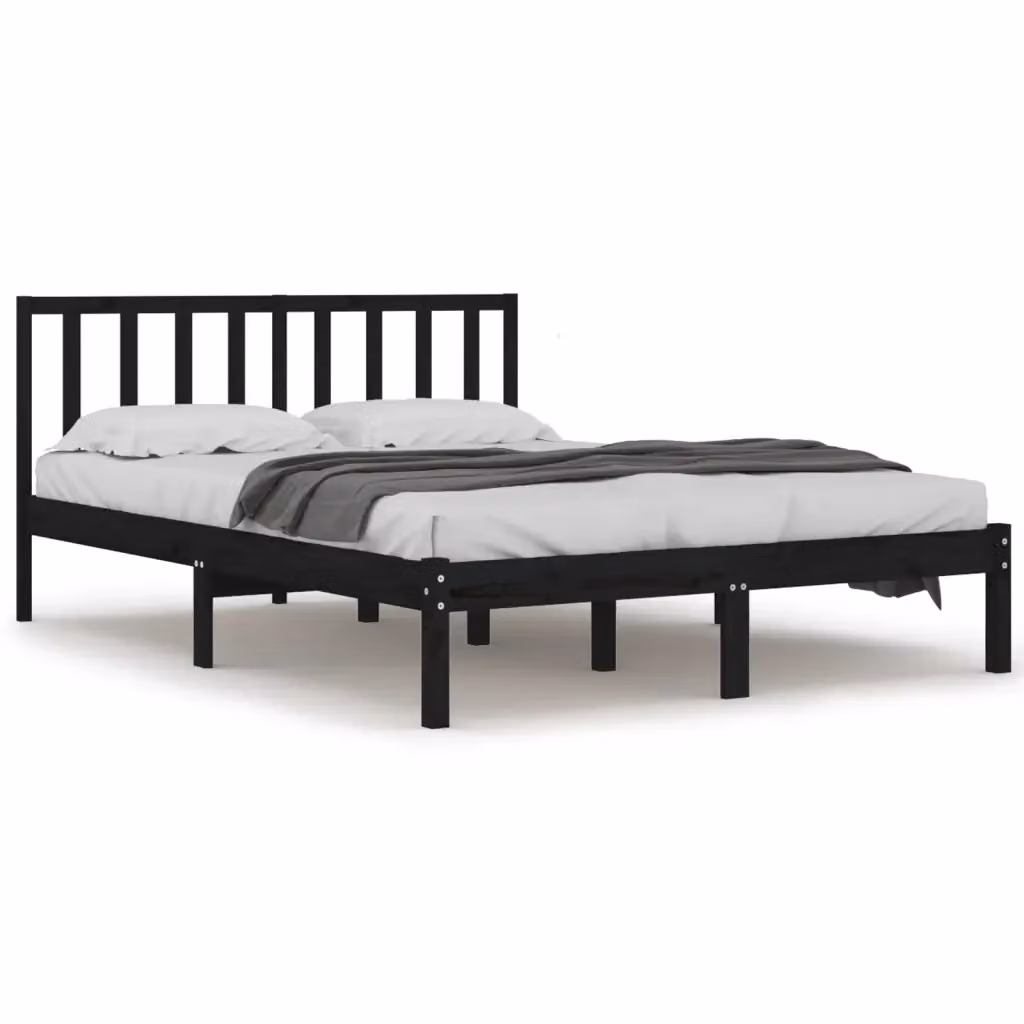 Giroletto Nero in Legno Massello di Pino MERCATOXL L/P/H: 200 x 200 x 205,5 cm – 2