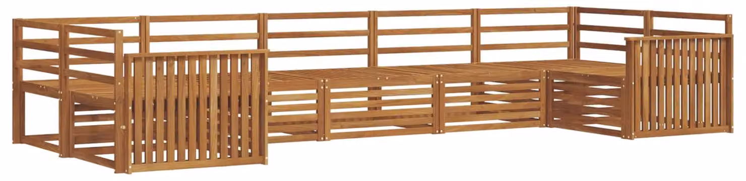 Set di divani da esterno 7 pcs Naturale