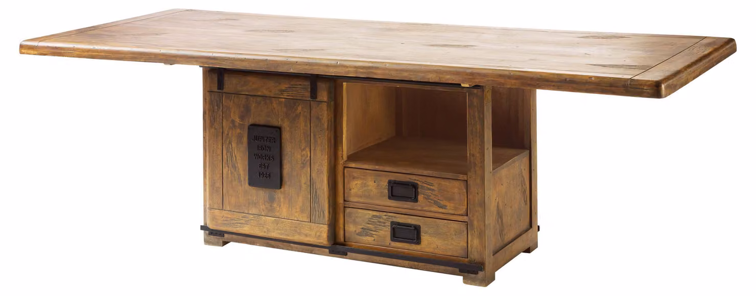 MASSIVMOEBEL24 | Tavolo da Pranzo RAILWAY # 198 in Legno di Mango – Laccato Naturale 200x100x76