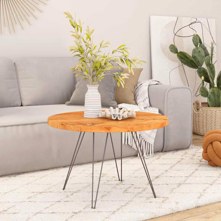 vidaXL Piano per Tavolo Ø40x2,5 cm Rotondo in Legno Massello di Acacia