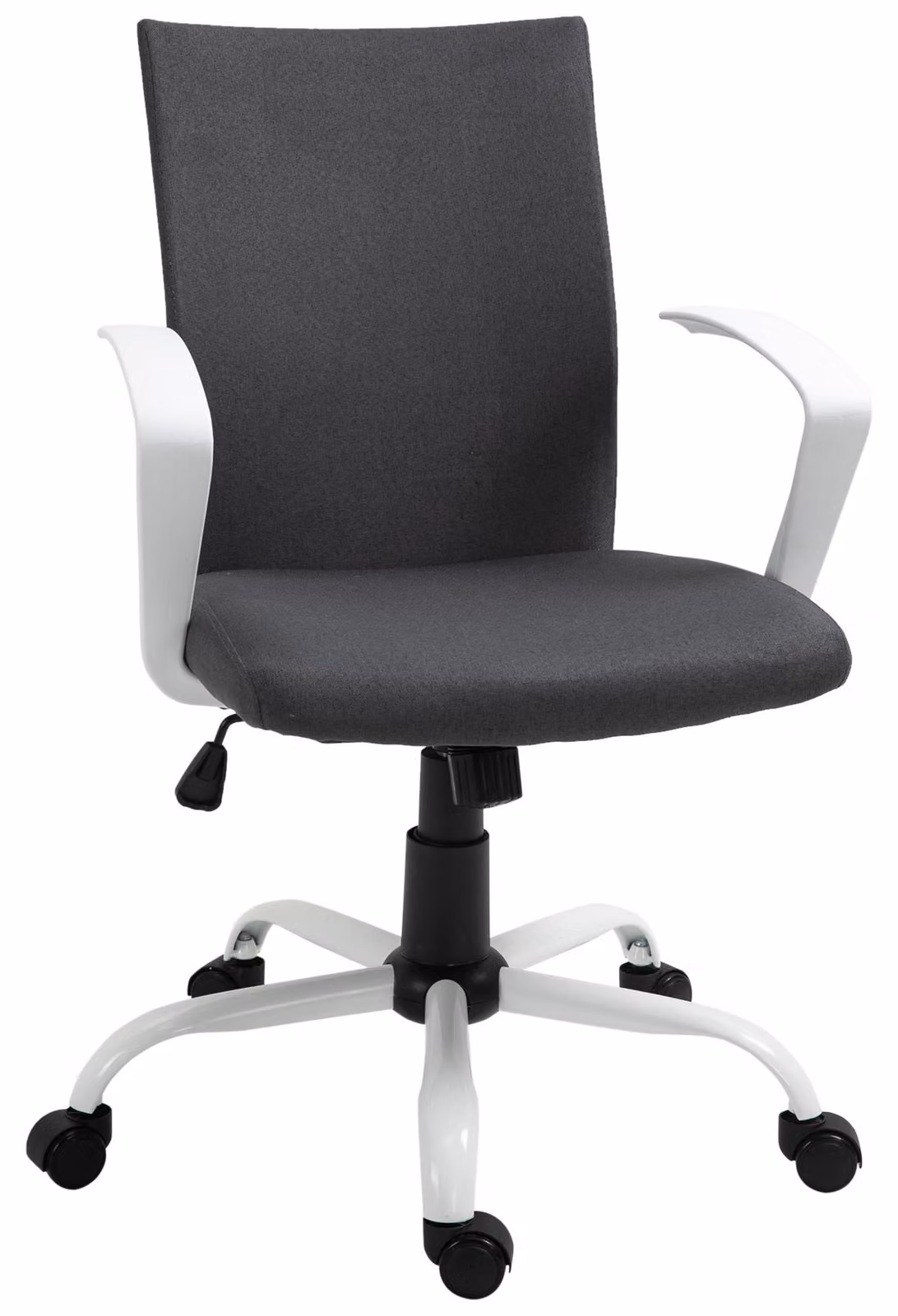 Vinsetto Sedia da Ufficio Ergonomica e Girevole con Altezza Regolabile, 61x61x89-99 cm, Grigio Scuro