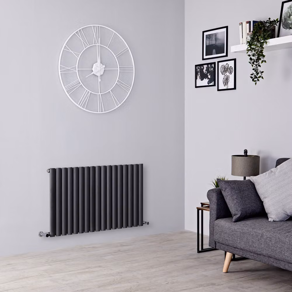 Radiatore Orizzontale Design Antracite 600x1000mm 750W - Alta Resa - Stile Moderno