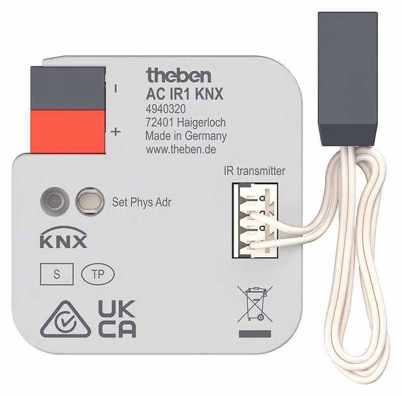 Theben AC IR1 KNX Gateway per unità split - Controllo climatizzazione - Gateway IR 4940320
