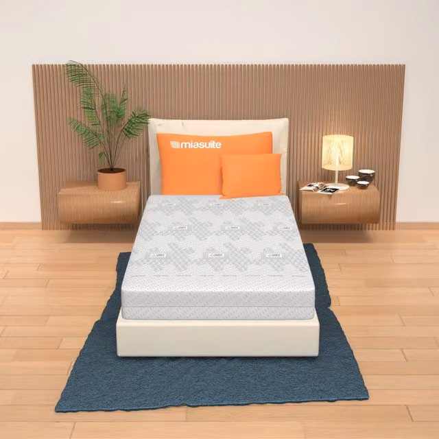 Materasso Singolo MIASUITE con Gel e Rivestimento Sfoderabile Bianco, 7 Zone Differenziate, L: 80 cm, P: 195 cm, H: 20 cm – 1