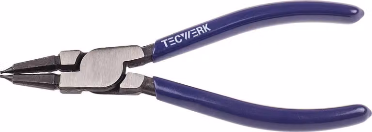 Pinza a morsetto per anelli di sicurezza, modello J 1, per fori di diametro 12-25 mm, marca TECWERK