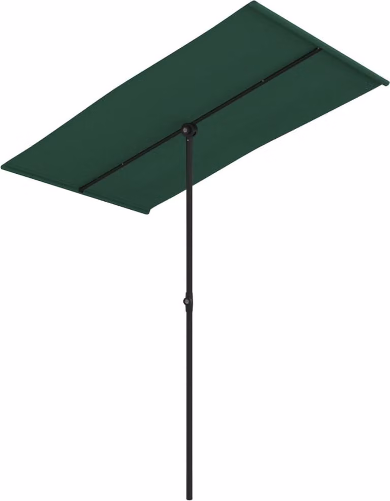 Ombrellone da Esterni con Palo in Alluminio 180x110cm Verde