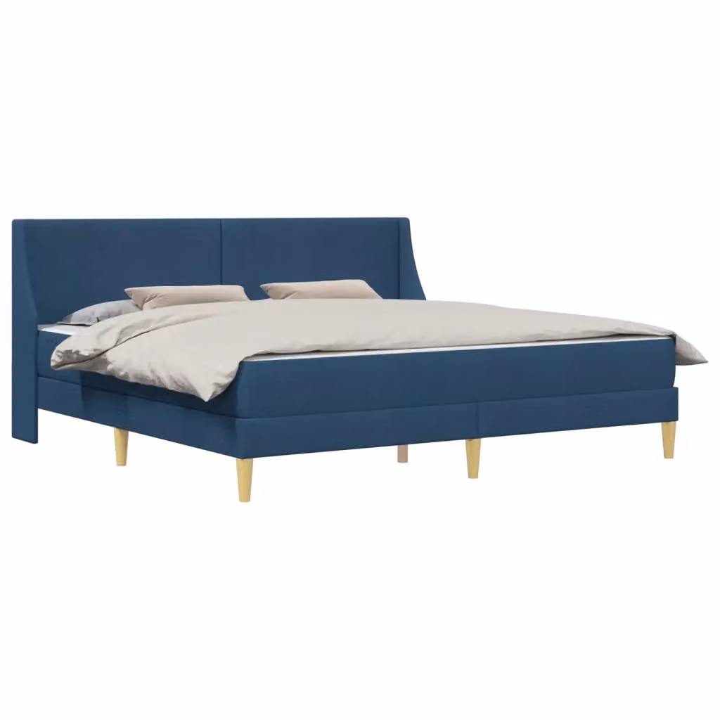 Letto moderno con struttura imbottita vidaXL in blu e materasso in schiuma L/P: 180 x 200 cm – 2