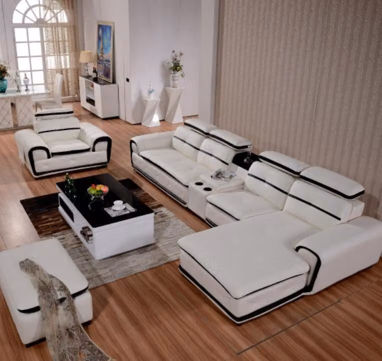 Luxus Eckgarnitur Ecksofa L-Form Polster Modern Relax Sitz Möbel Wohnlandschaft