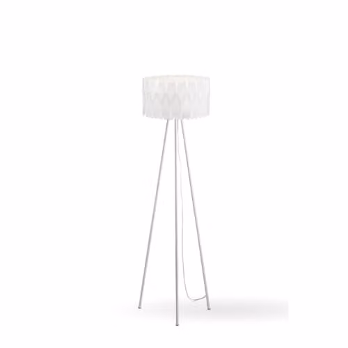 Piantana Moderna Polilux ® Bianco E Metallo 1 Luce E27