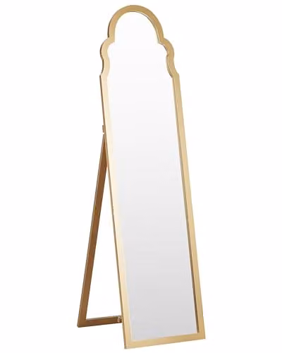 Beliani Specchio da terra moderno con cornice decorativa oro 40 x 150 cm