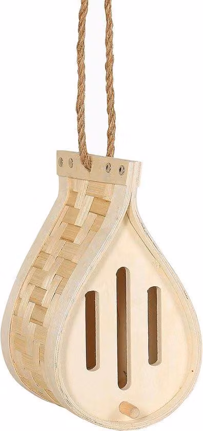 Albergo per insetti in bambù per un'integrazione naturale nel giardino 21 x 13 x 135 cm