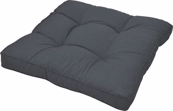 Cuscino lounge Beautissu XLuna grigio grafite - Cuscino spesso per mobili da giardino - Cuscino lounge da giardino 50x50x10 cm set di cuscini per pallet