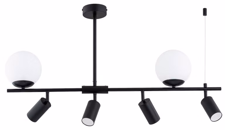 Lampada a sospensione NESKA bianco e nero 6xE14x15W in metallo, dimensioni: 51x88x15 cm, IP20, Alfa