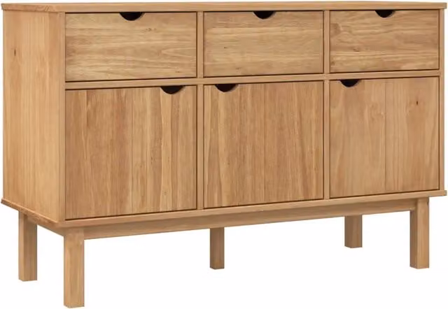 Credenza | Madia | Buffet da pranzo | Armadio da pranzo OTTA 114x43x73,5 cm in Legno Massello di Pino