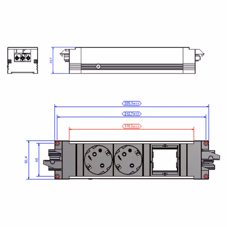 BACHMANN STEP ALU 2 prese con messa a terra 1 ABD