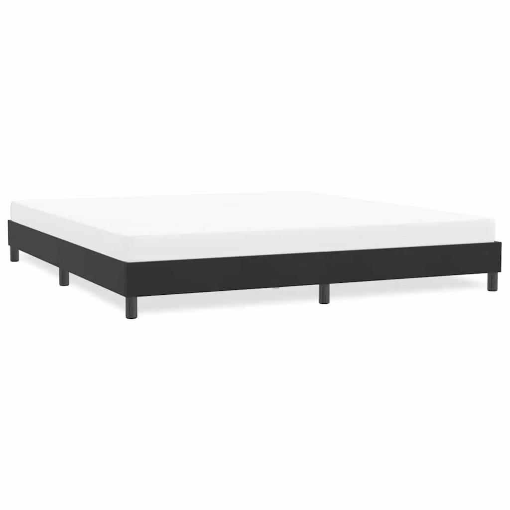 Giroletto vidaXL in velluto nero con doghe in legno, L/P/H: 183 x 213 x 140 cm