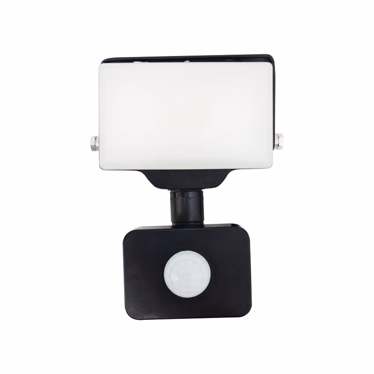 Proiettore LED, Orno, 10W con PIR, 800lm, IP44, 4000K, bianco/nero