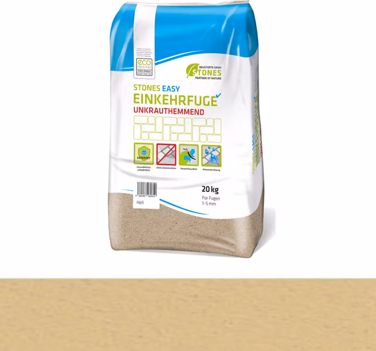 Stones EASY Einkehrfugensand Unkrauthemmend 1-5mm 20kg Hell