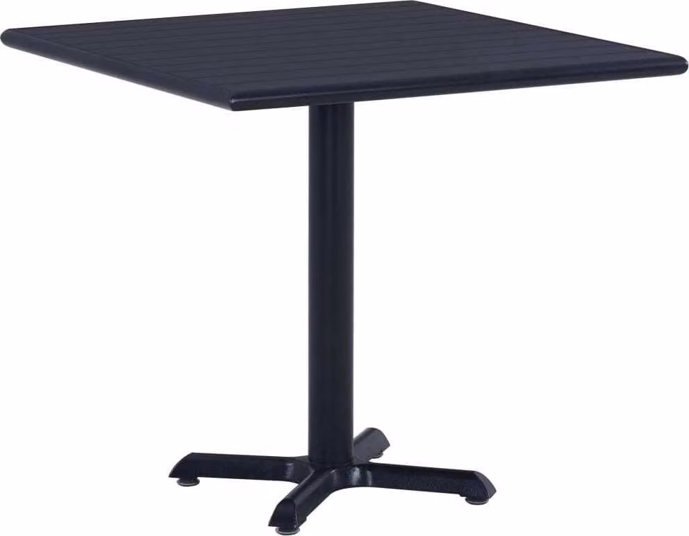 Maison Exclusive - Tavolo da giardino nero, 80x80x75 cm