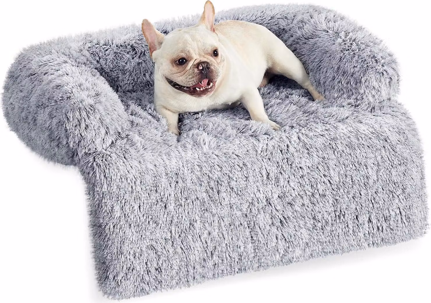 Feandrea FluffyHug letto per cani in peluche, coperta per cani da divano, protezione per cani da divano, cuscino per cani, taglia M, per cani di piccola e media taglia, 80 x 75 x 16 cm,