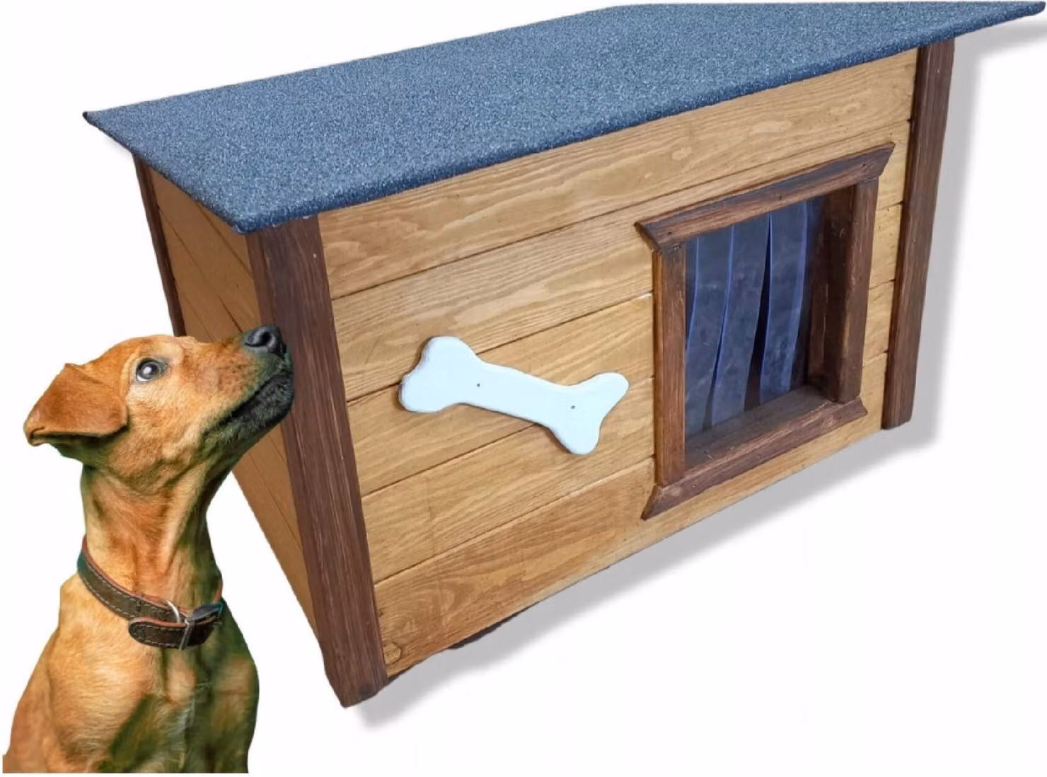 Casetta per cani Cuccia per cani Grotta per cani da esterno per esterno in legno coibentato invernale 10200