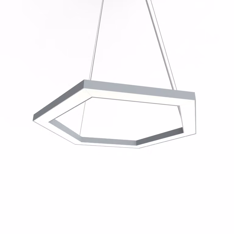 Lampada A Sospensione Esagono D40 Monocolore Opaca
