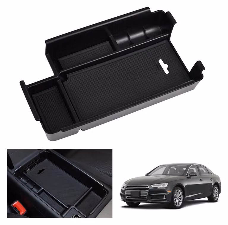 Contenitore portaoggetti per la console centrale, compatibile con Audi A4 B9 e A5 F5, anno 2020